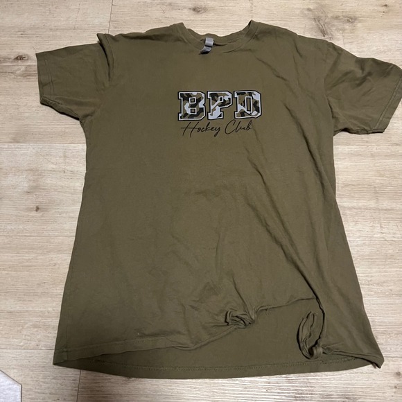 Boston Police‎ BPD Hockey Club Mens Shirt Sz L Green READ - Picture 1 of 9